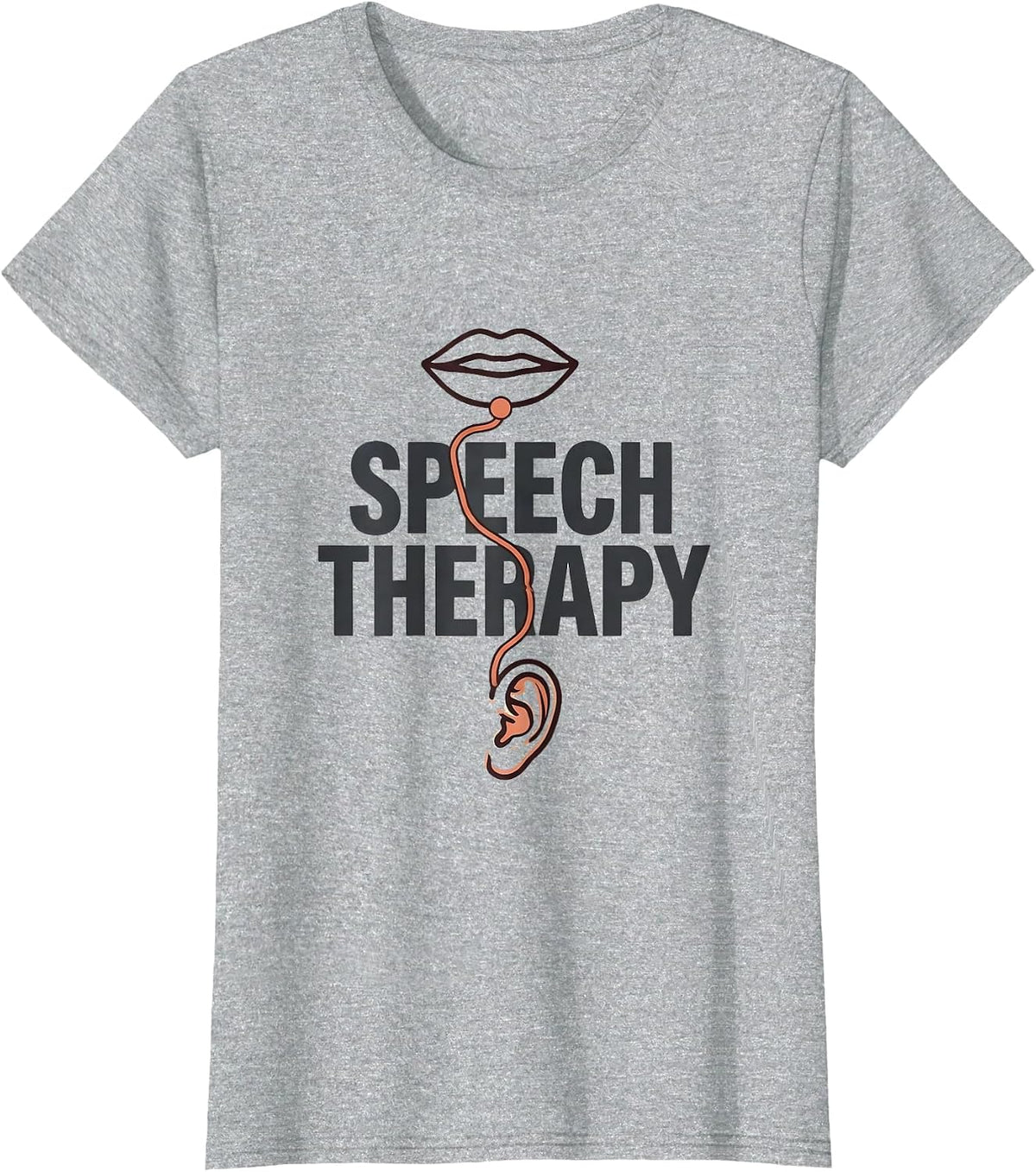 Women's Speech Therapy Minimalist Cute SLP Professional Pride T-Shirt - Heather Grey