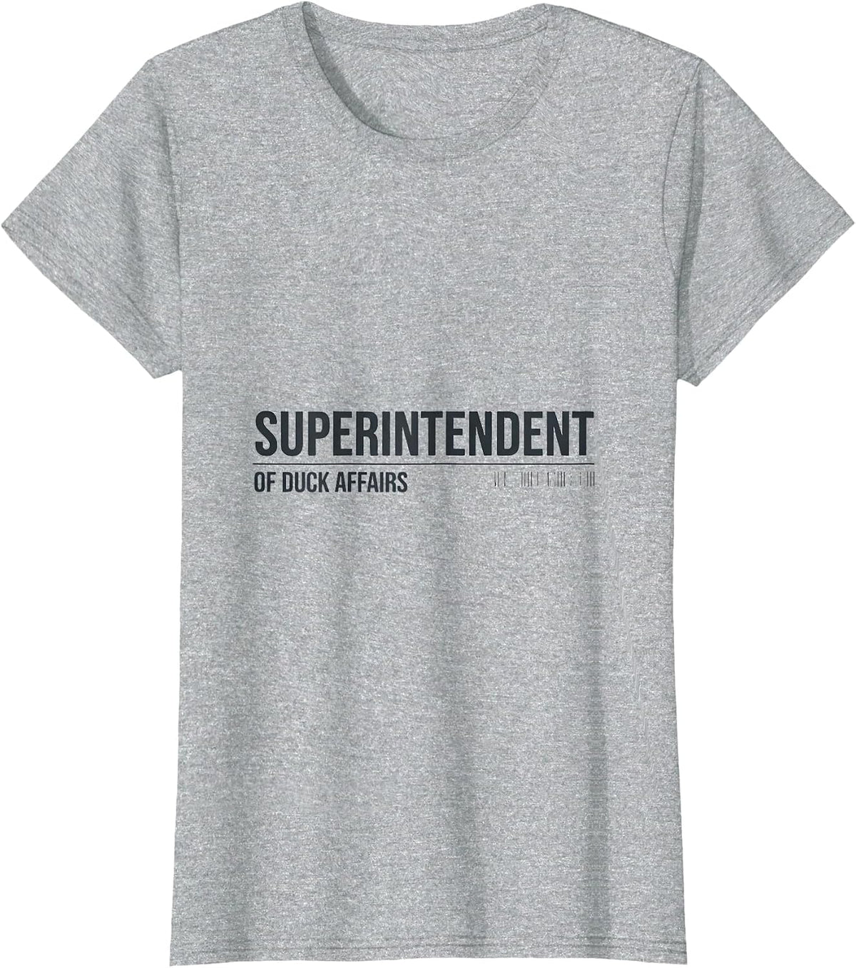 Women's Superintendent Of Duck Affairs Funny Duck Hunter Waterfowl T-Shirt - Heather Grey