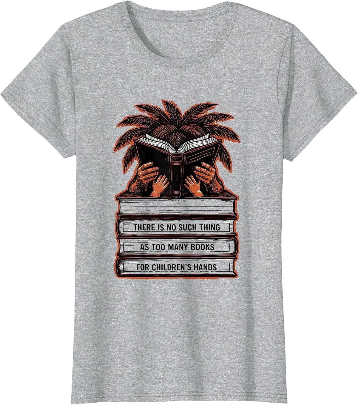 There Is No Such Thing As Too Many Books For Children's T-Shirt - Heather Grey