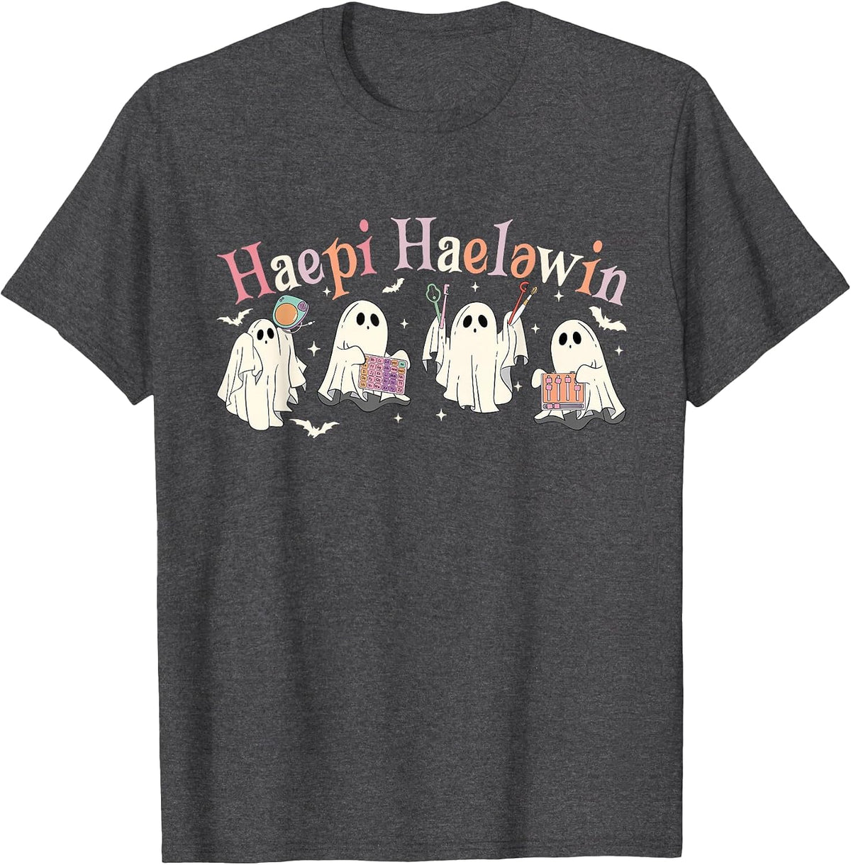 Happy Halloween Speech Language Pathology SLP Speech Therapy T-Shirt - Dark Heather Grey