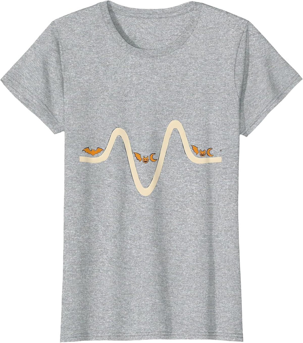 Women's Calm Waveform 911 Dispatcher Halloween Tribute T-Shirt - Heather Grey