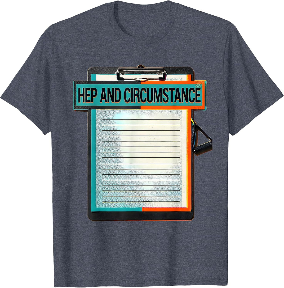 HEP And Circumstance Risograph Physical Therapist PT OT T-Shirt - Heather Blue