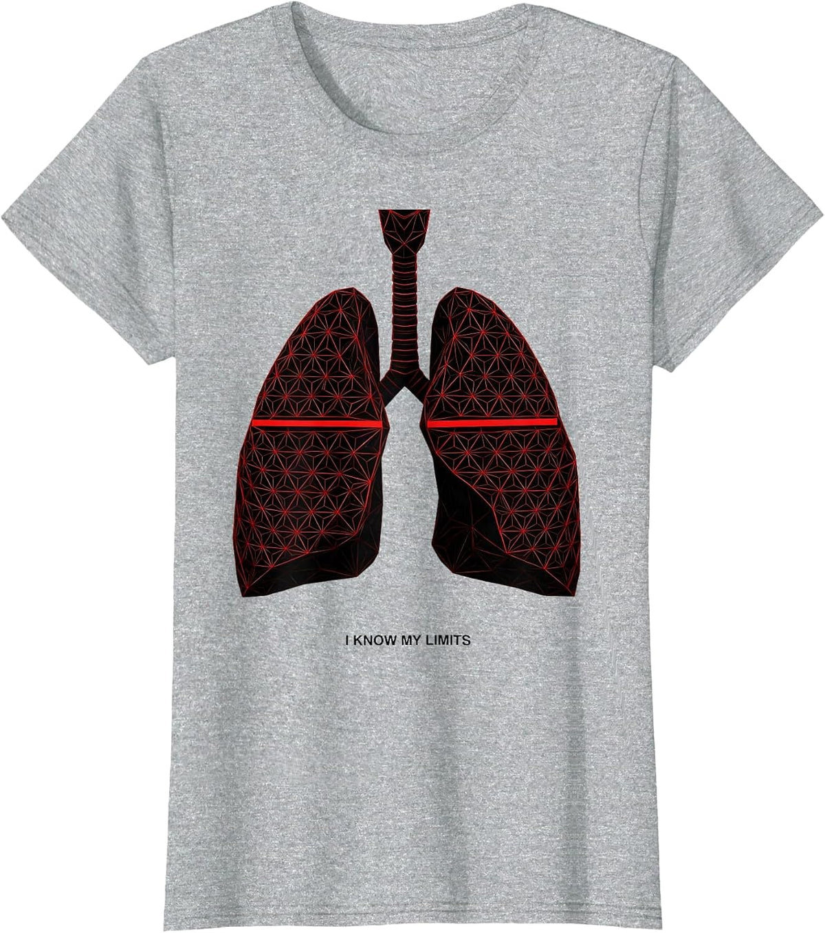 I Know My Limits Geometric Respiratory Therapist RT Humor T-Shirt - Heather Grey