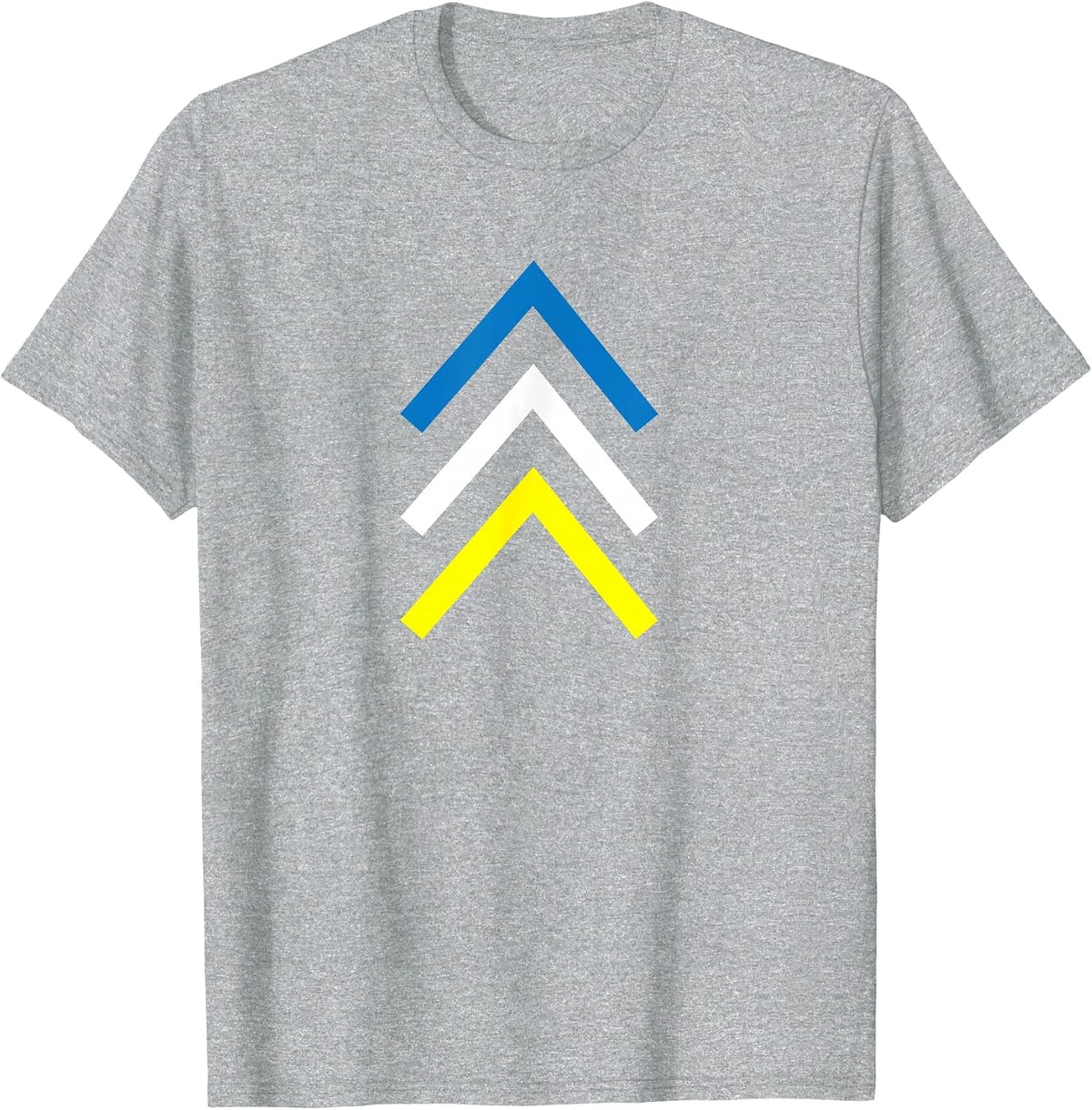 Down Syndrome Three Chromosome Arrows Awareness Month T-Shirt - Heather Grey