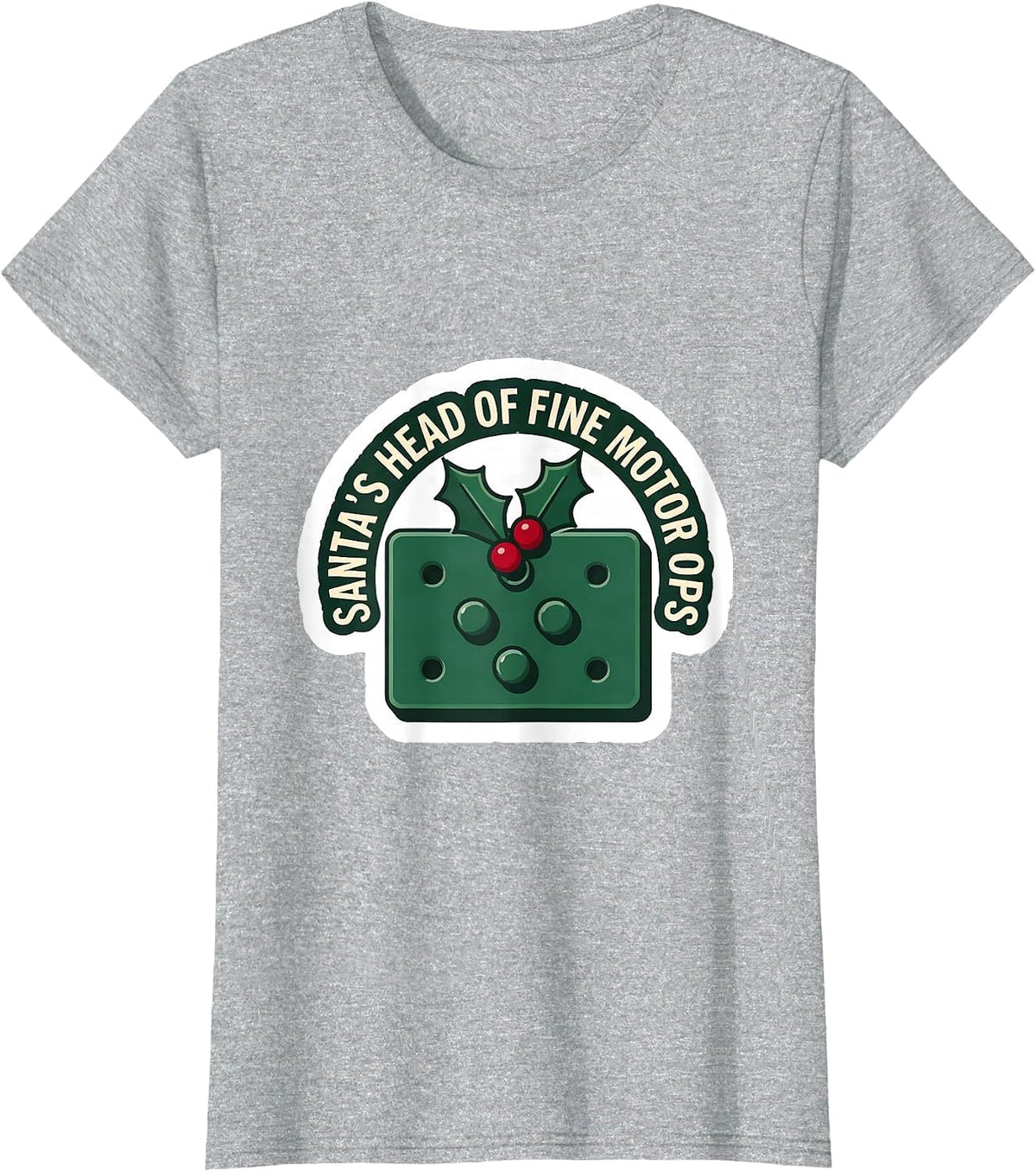 Santa's Head of Fine Motor Ops Occupational Therapy T-Shirt - Heather Grey
