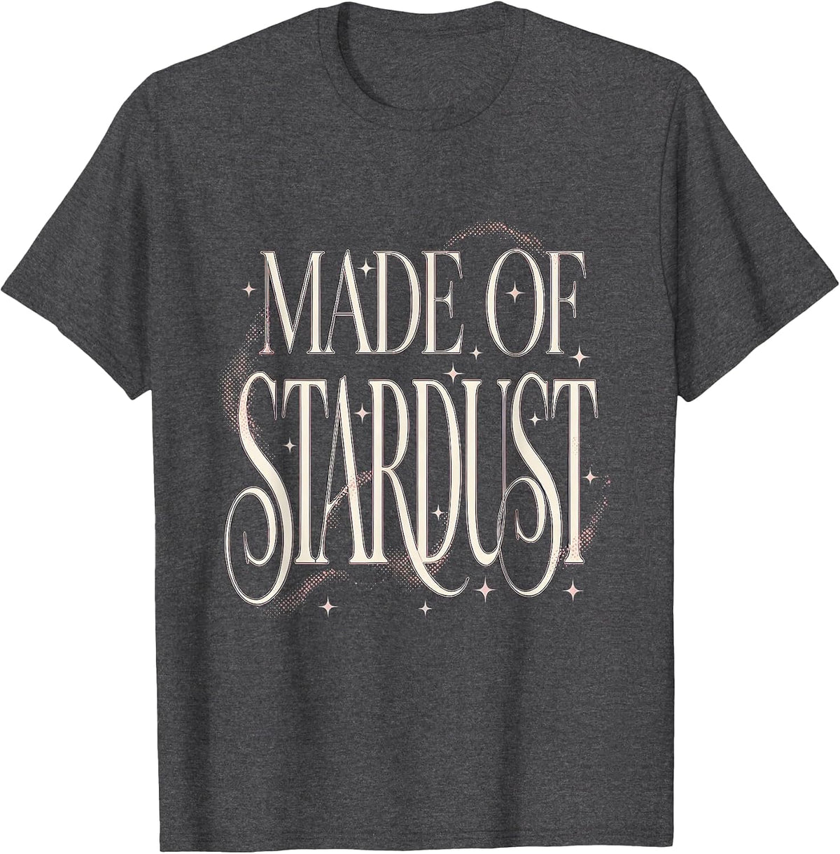 Men's Made of Stardust Cosmic Universe Design T-Shirt - Dark Heather Grey