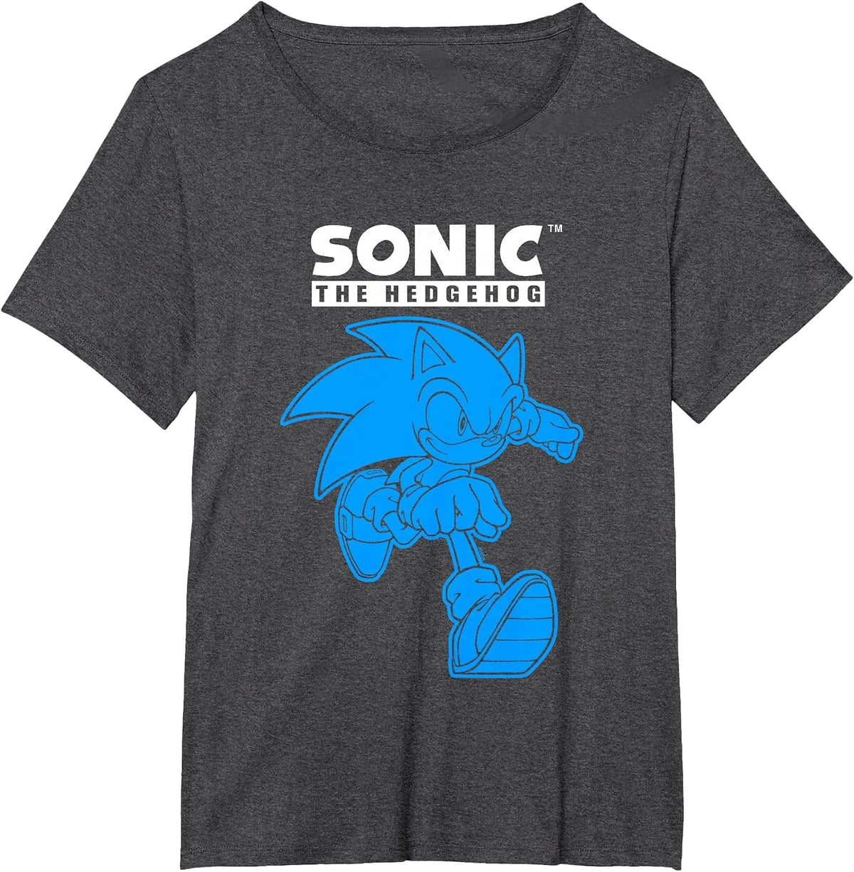 Sonic The Hedgehog Blue Shade Epic Run Portrait T-Shirt - Dark Heather Grey