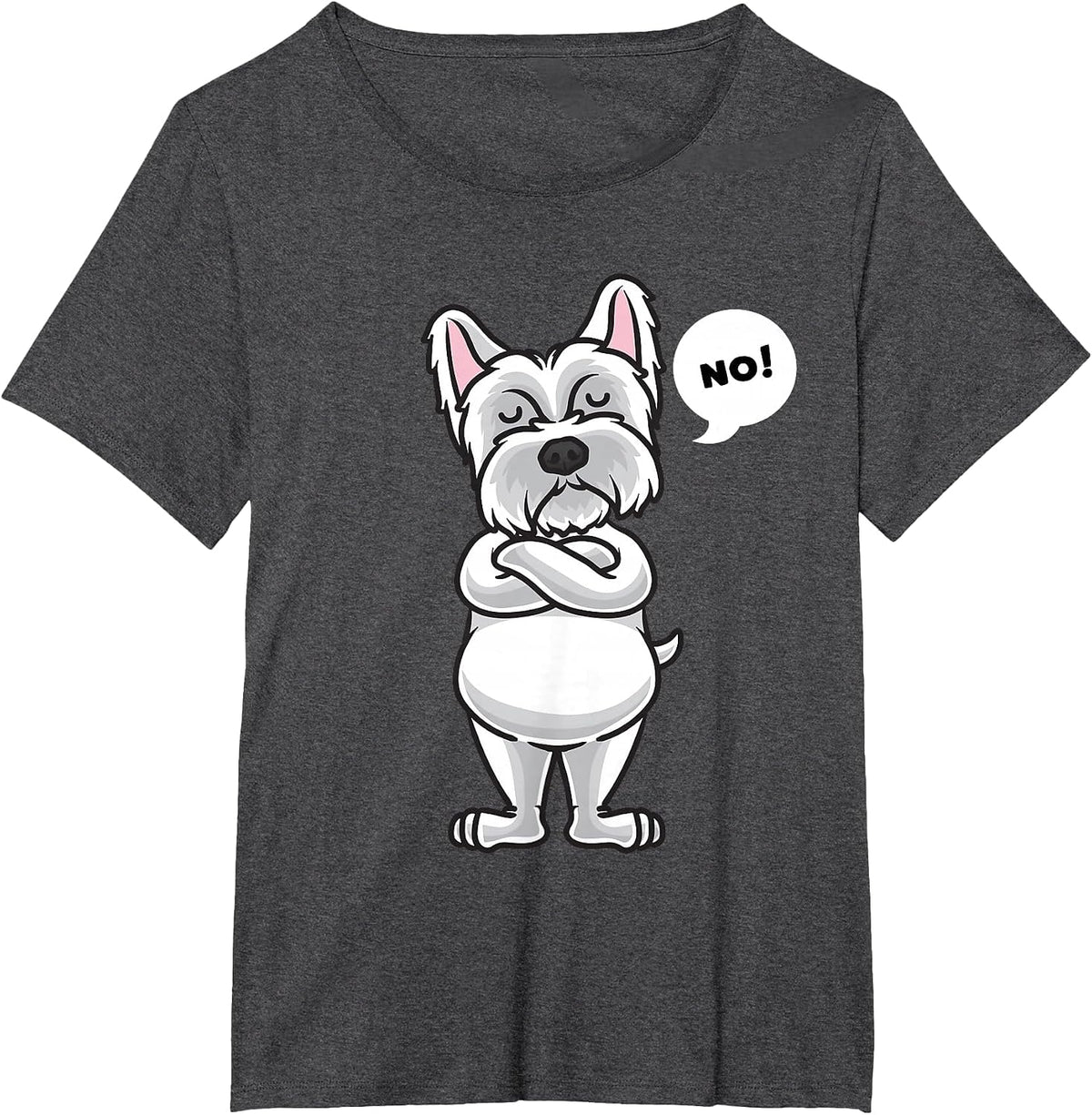 Stubborn West Highland White Terrier Dog Funny T-Shirt - Dark Heather Grey