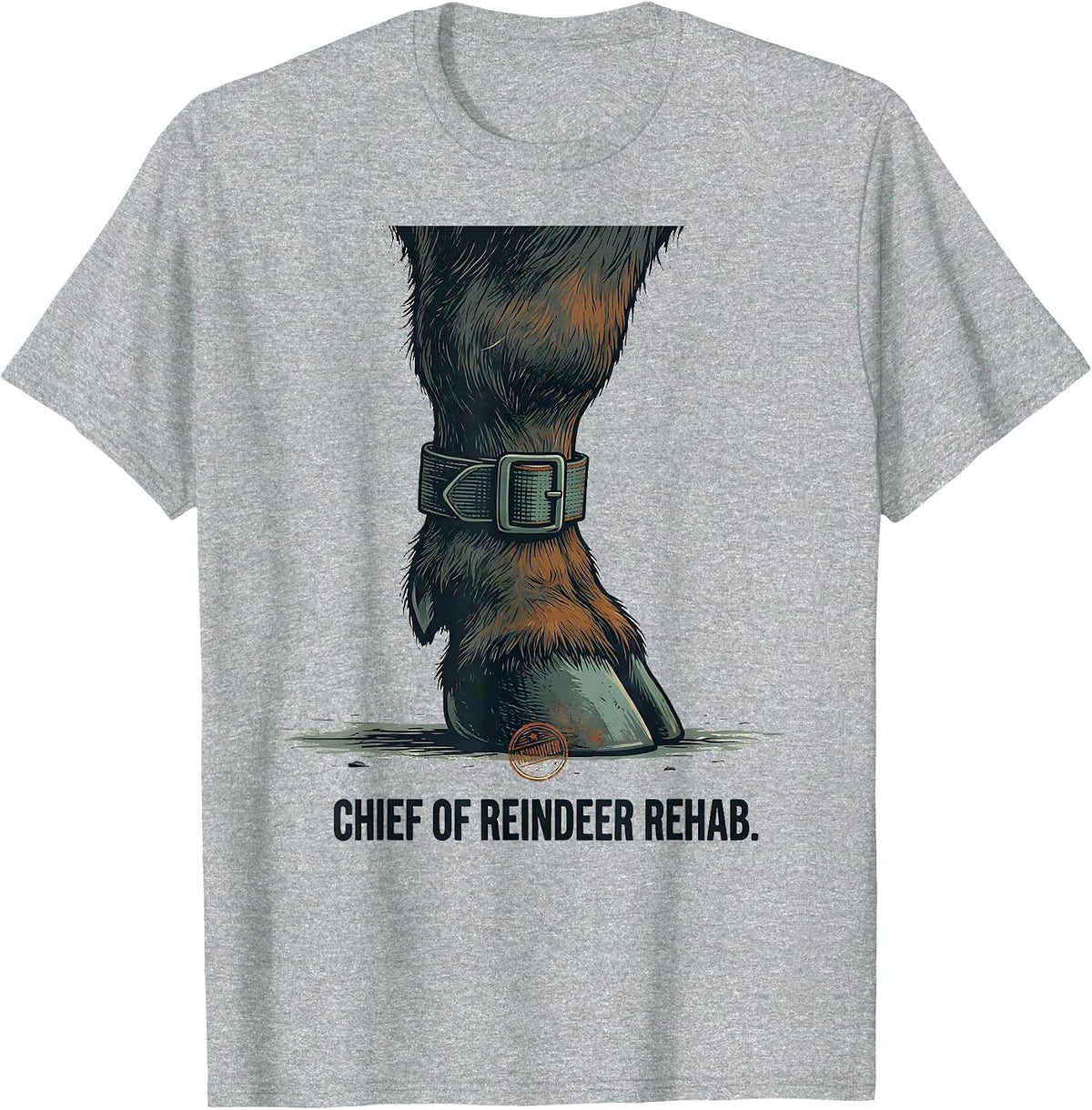 Men's Chief Of Reindeer Rehab Funny Physical Therapist OT Gift T-Shirt - Heather Grey