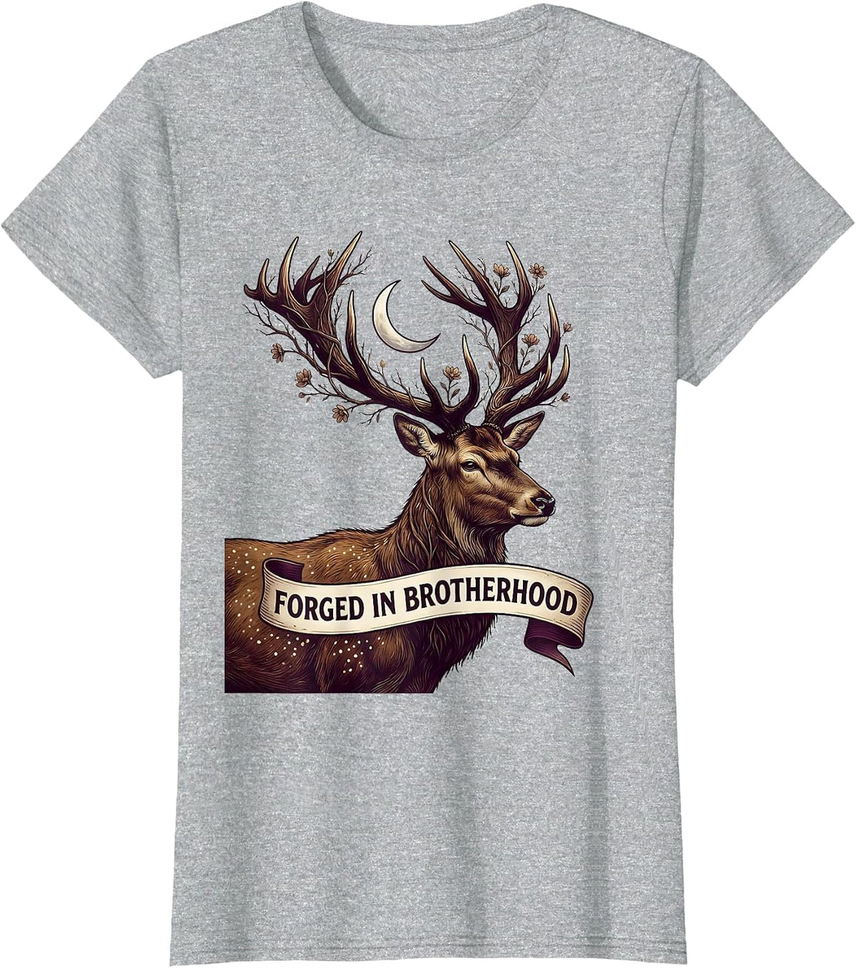Forged in Brotherhood Iron Sharpens Iron Design T-Shirt - Heather Grey