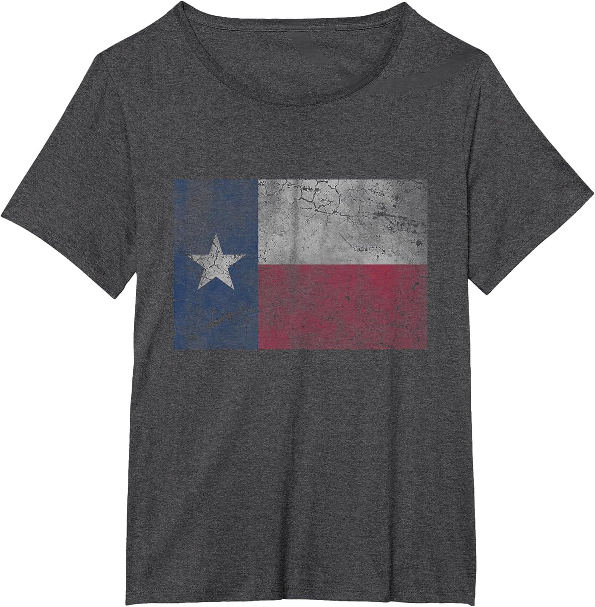 Vintage Texas Flag Retro Fade Men Women Kids T-Shirt - Dark Heather Grey