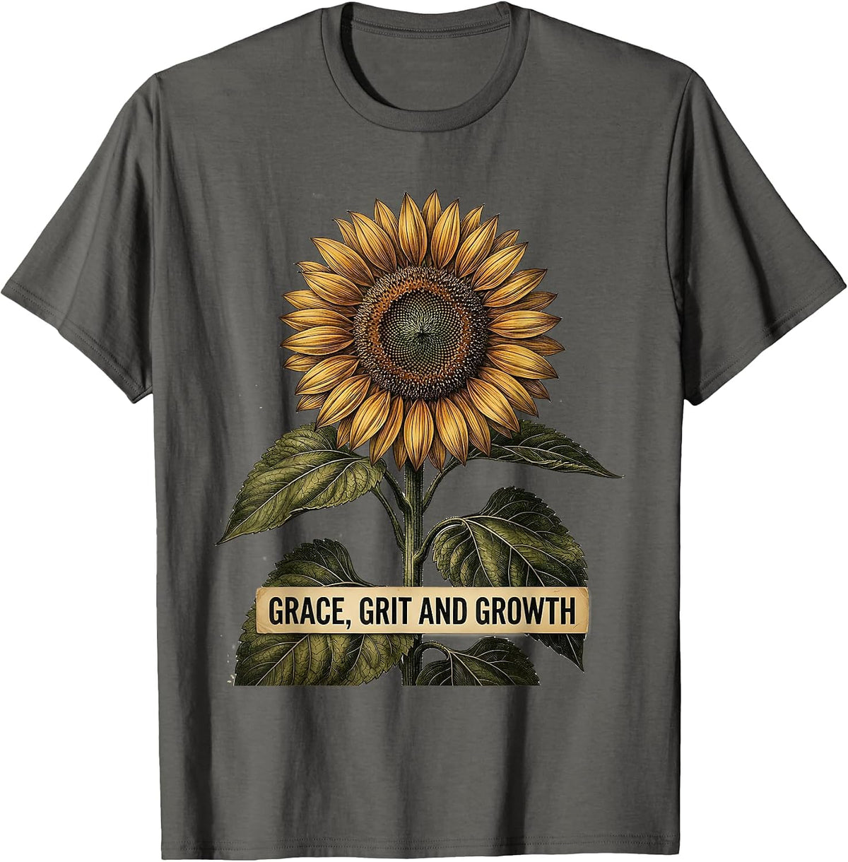 Men's Grace Grit and Growth Special Education Teacher T-Shirt - Asphalt Grey