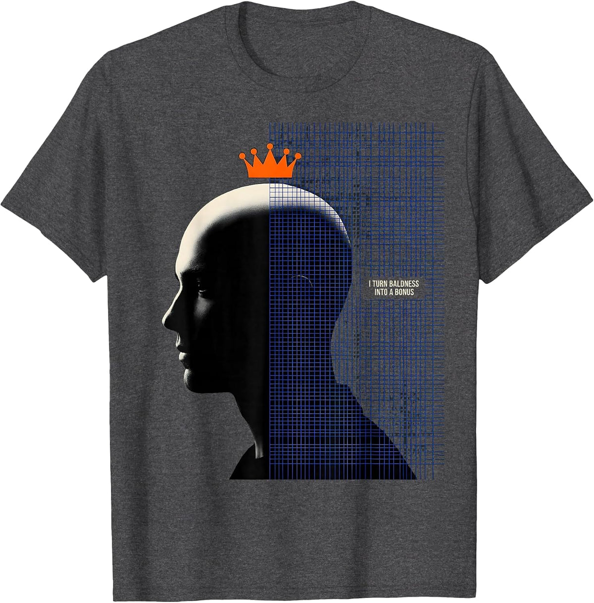 I Turn Baldness Into A Bonus Funny Bald Men Dad Gift T-Shirt - Dark Heather Grey