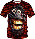 Blissboy Fantasy Horse Graphic T-Shirt Novelty Short Sleeve Crewneck Shirt - Red