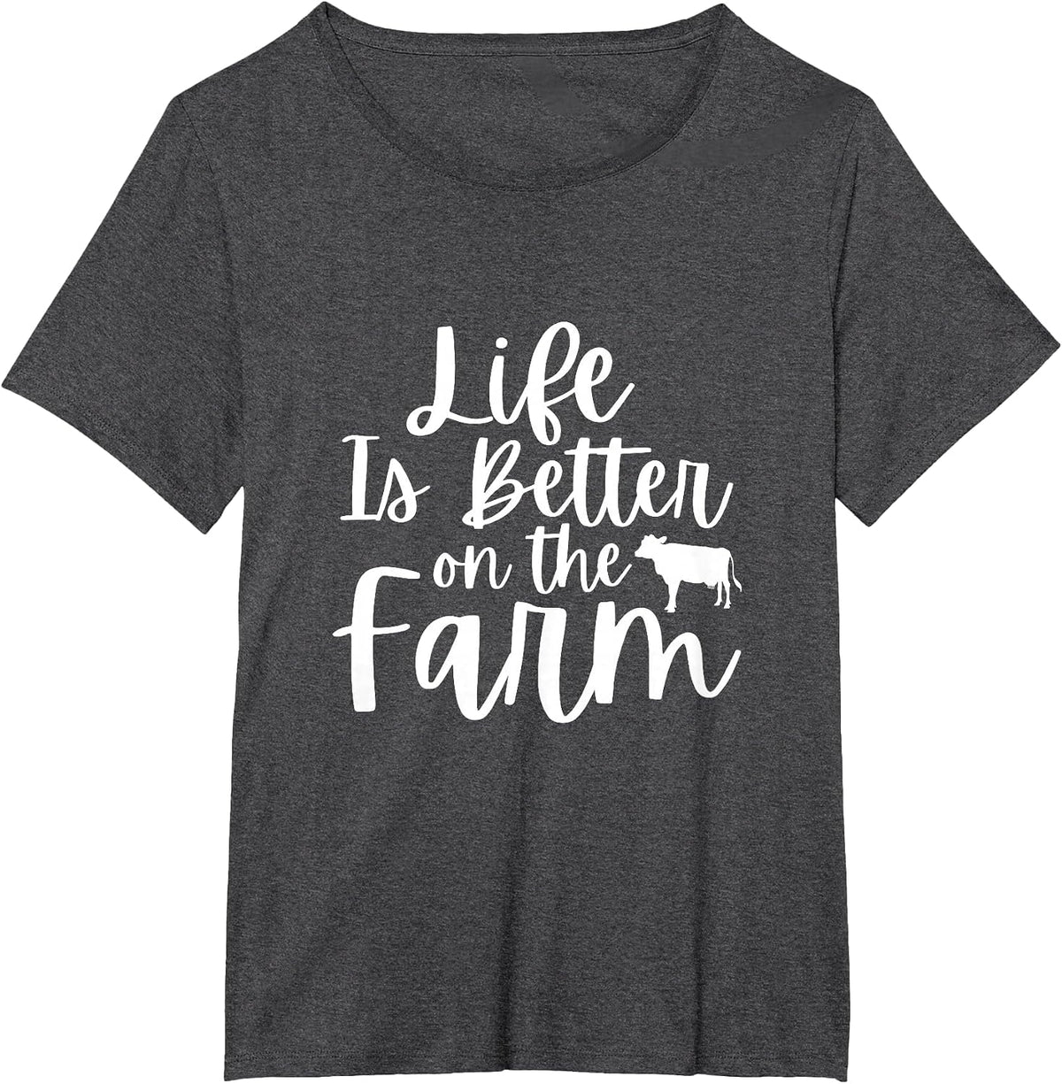Life is Better on the Farm T-Shirt - Dark Heather Grey
