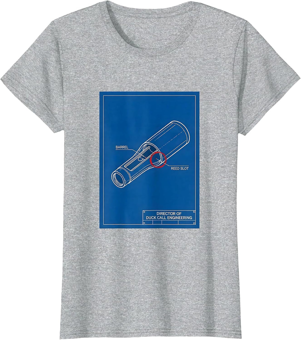 Women's Director Of Duck Call Engineering Funny Duck Hunter Hunting T-Shirt - Heather Grey