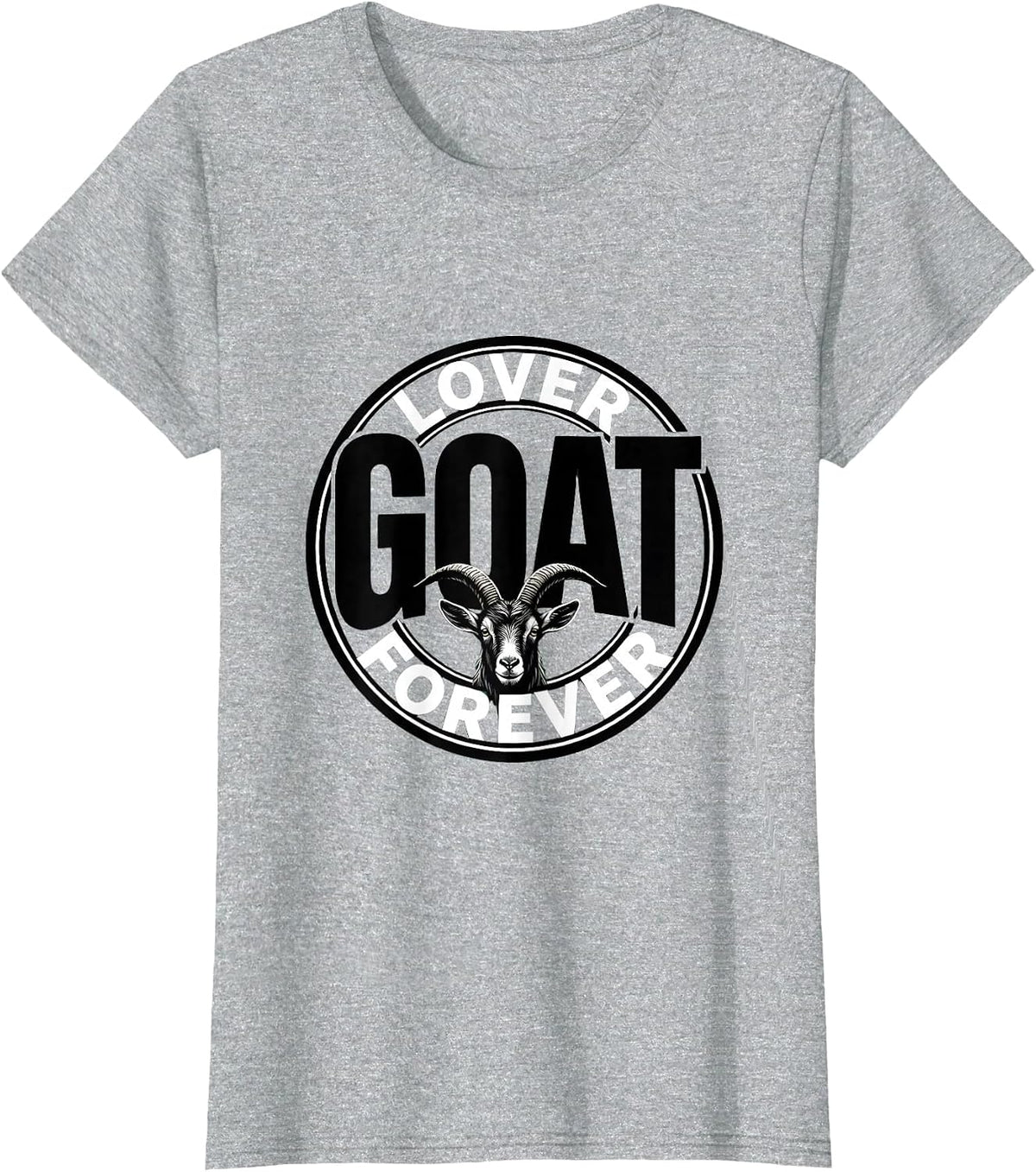 Goat Lover Forever Bold Graphic Design T-Shirt - Heather Grey