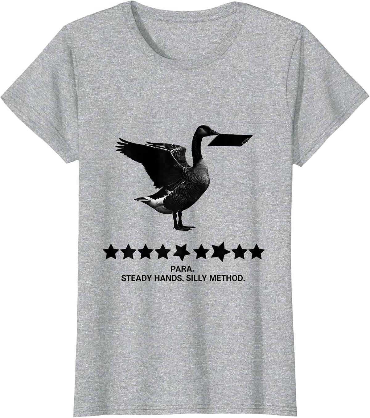 Women's Para Steady Hands Silly Method Funny Paraprofessional SPED T-Shirt - Heather Grey