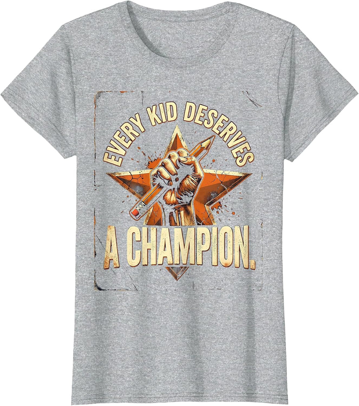 Women's Every Kid Deserves a Champion Sped Teacher T-Shirt - Heather Grey