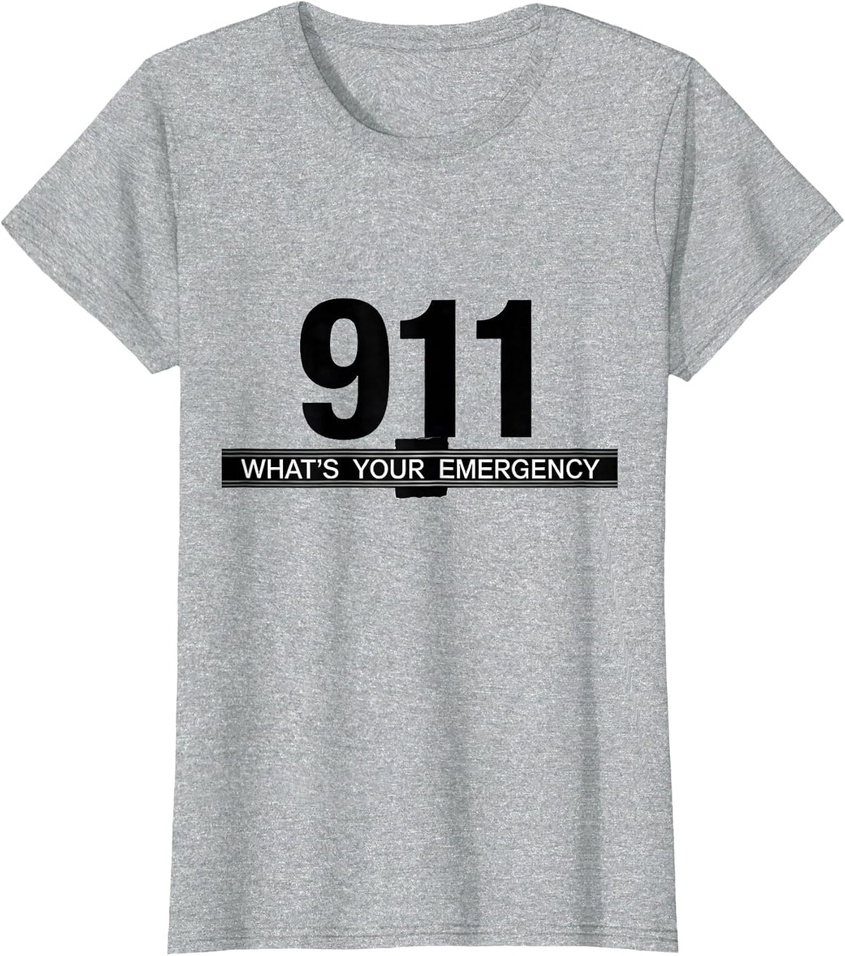 Women's 911 Whats Your Emergency Dispatcher First Responder Pride T-Shirt - Heather Grey