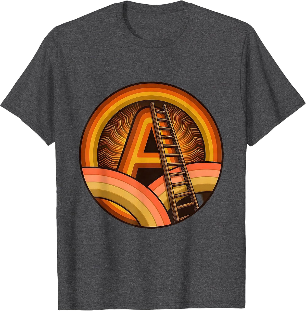 SPED Teacher Ladder Letter A Graphic Design T-Shirt - Dark Heather Grey