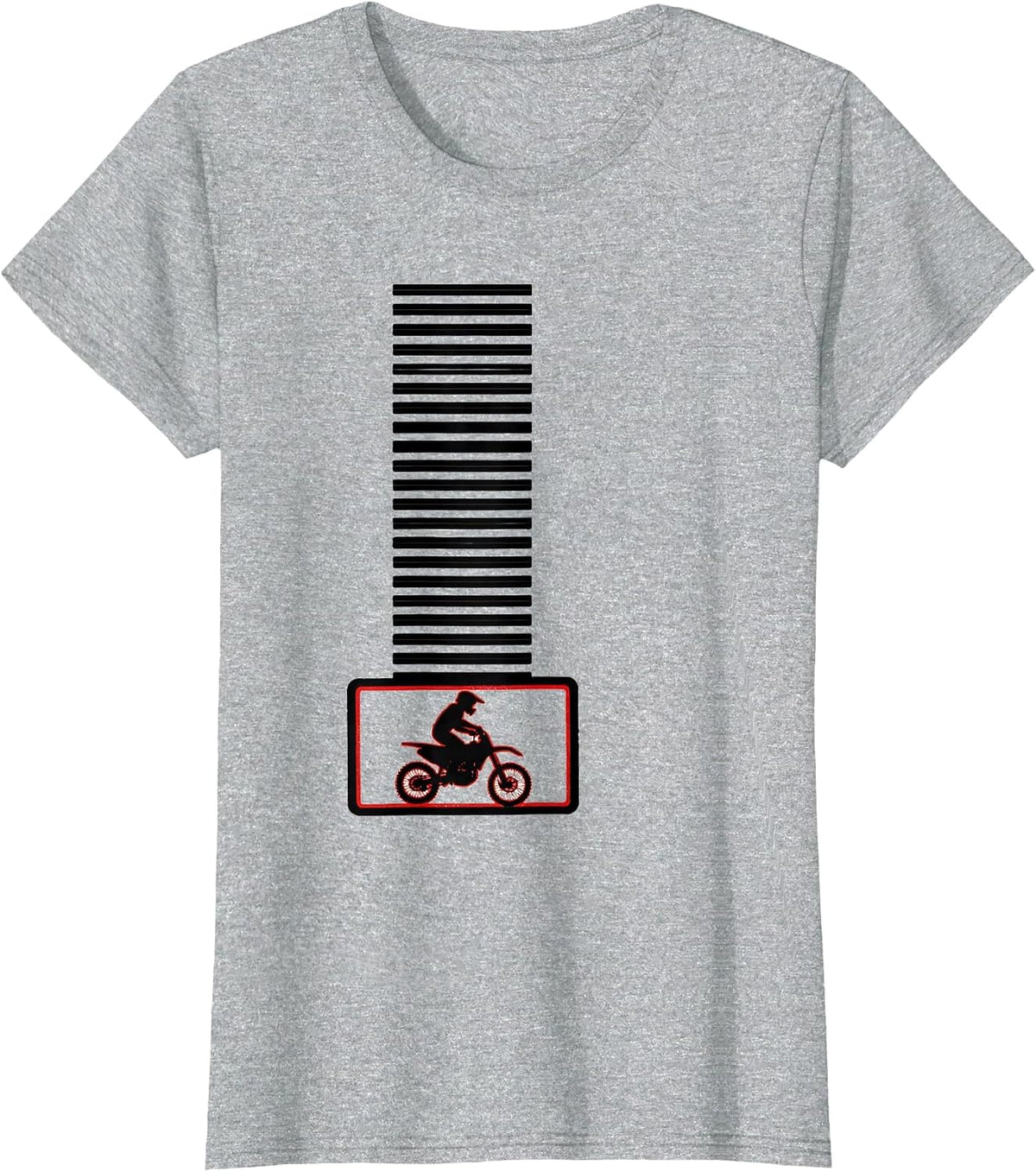 Old Guy Dirt Bike Column Deadpan Humor T-Shirt - Heather Grey