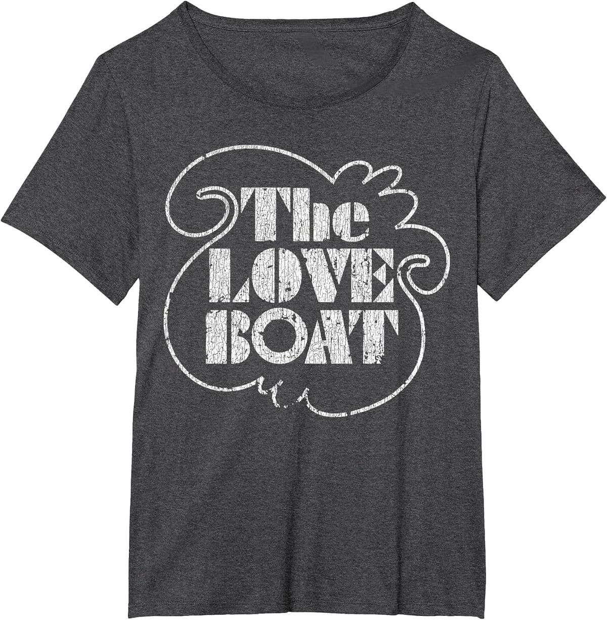 The Love Vintage Boat 80s Tv 2 T-Shirt - Dark Heather Grey