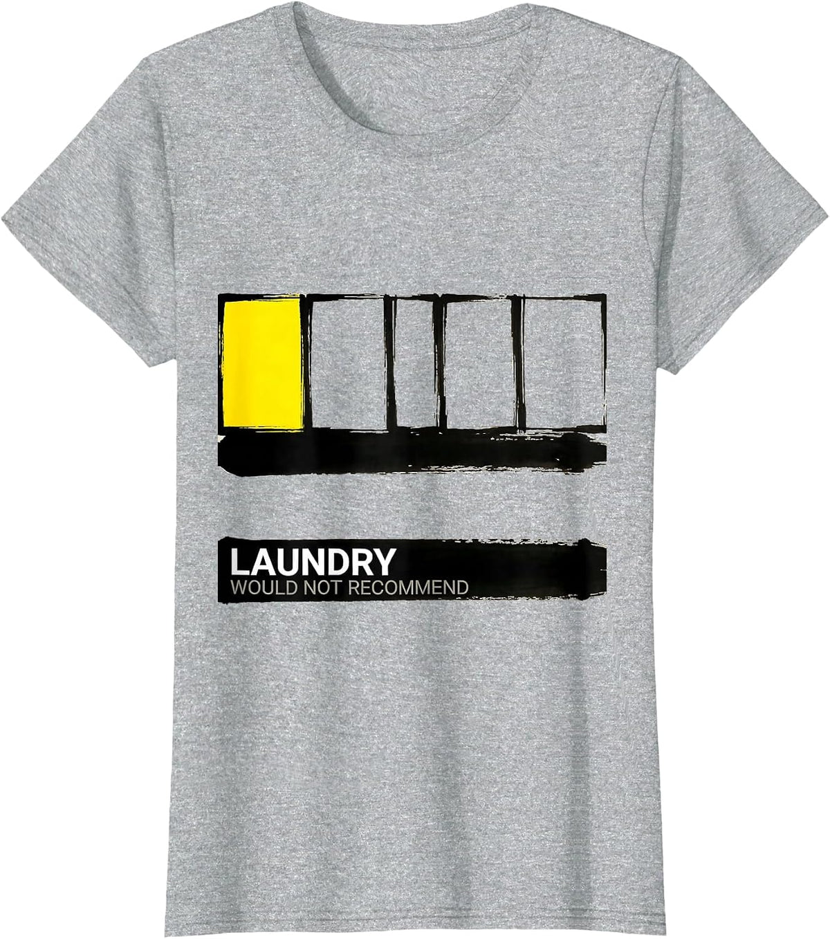Laundry Would Not Recommend Geometric Sarcastic Humor T-Shirt - Heather Grey