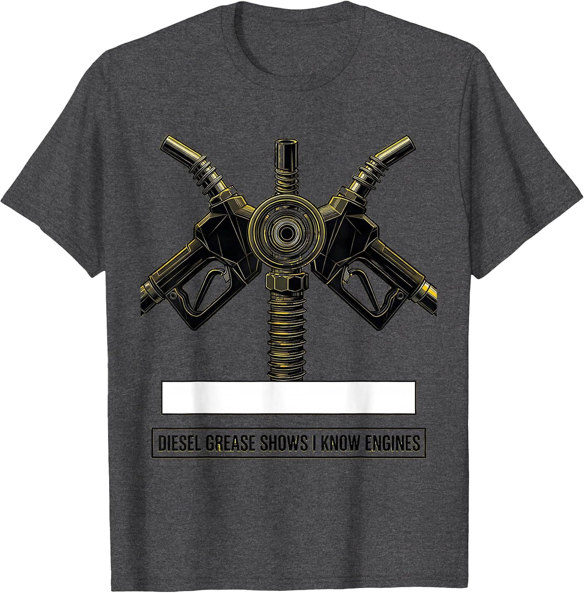Diesel Grease Shows I Know Engines Funny Diesel Mechanic T-Shirt - Dark Heather Grey