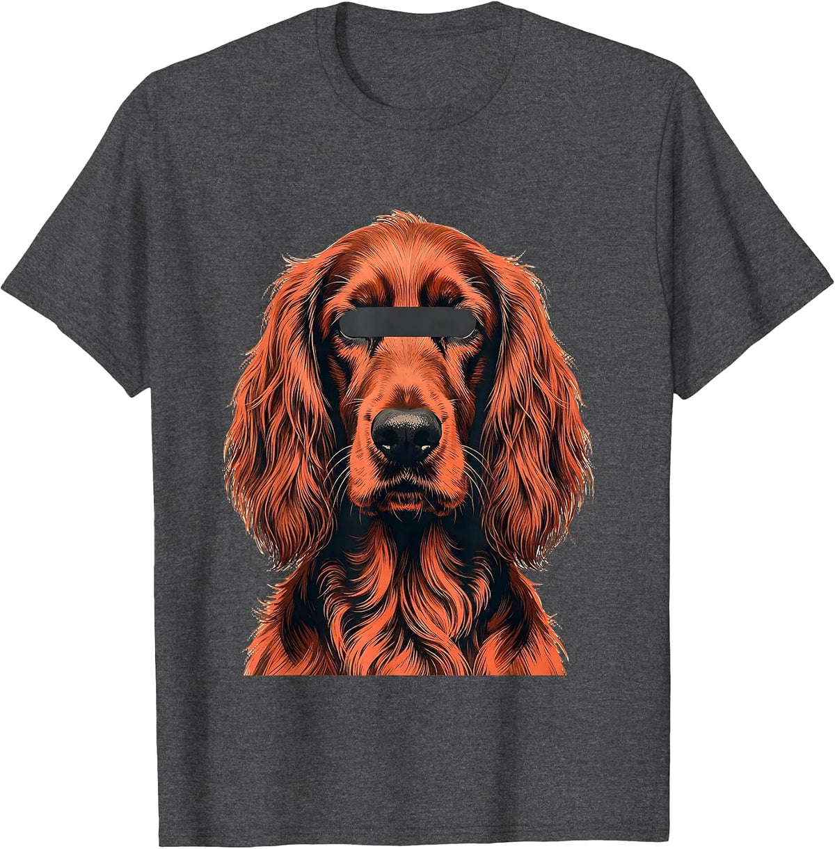 Irish Setter Sunglasses Midcentury Modern Dog Lover Portrait T-Shirt - Dark Heather Grey