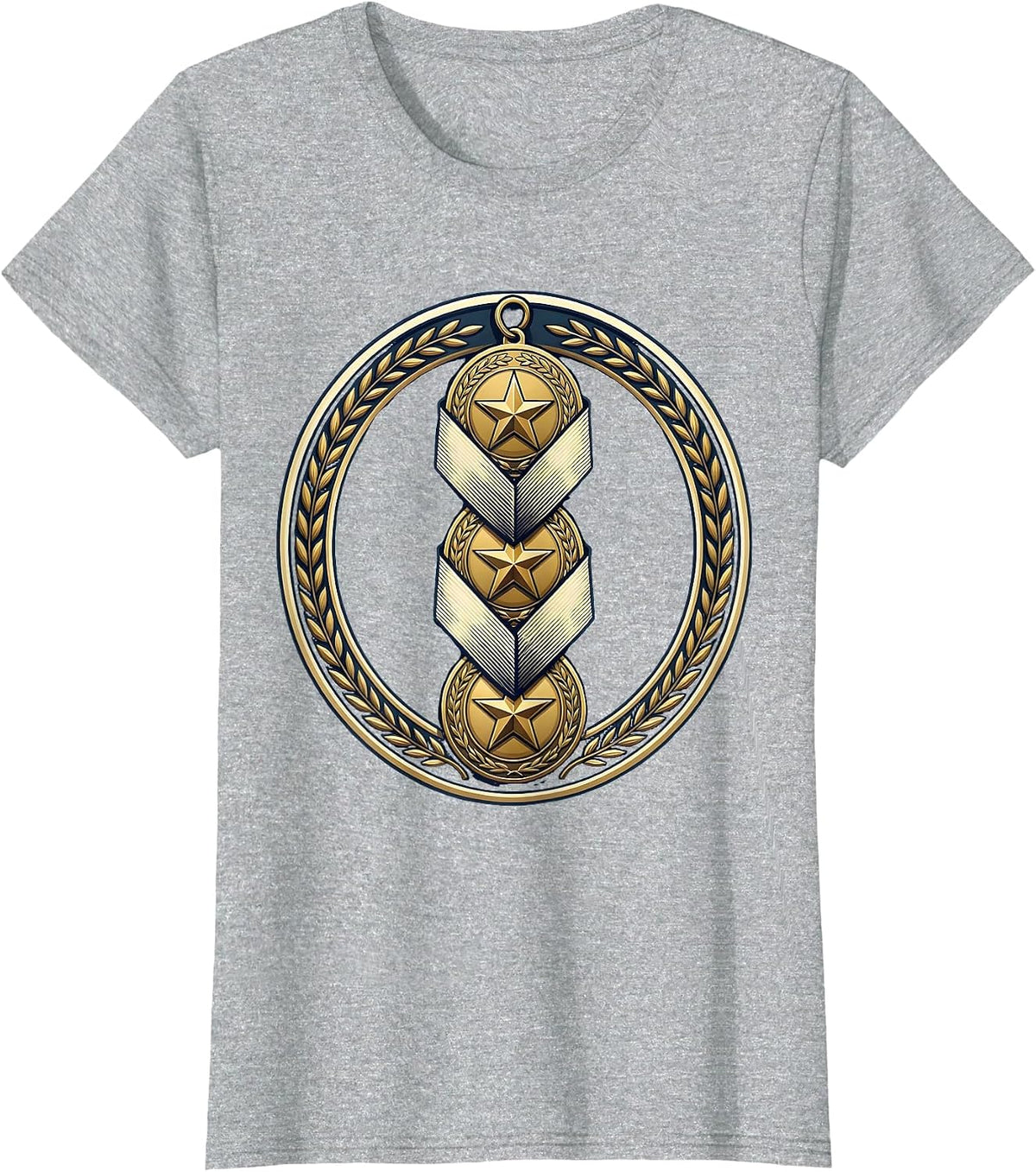 Women's Sped Teacher Patience Medals Graphic Design T-Shirt - Heather Grey