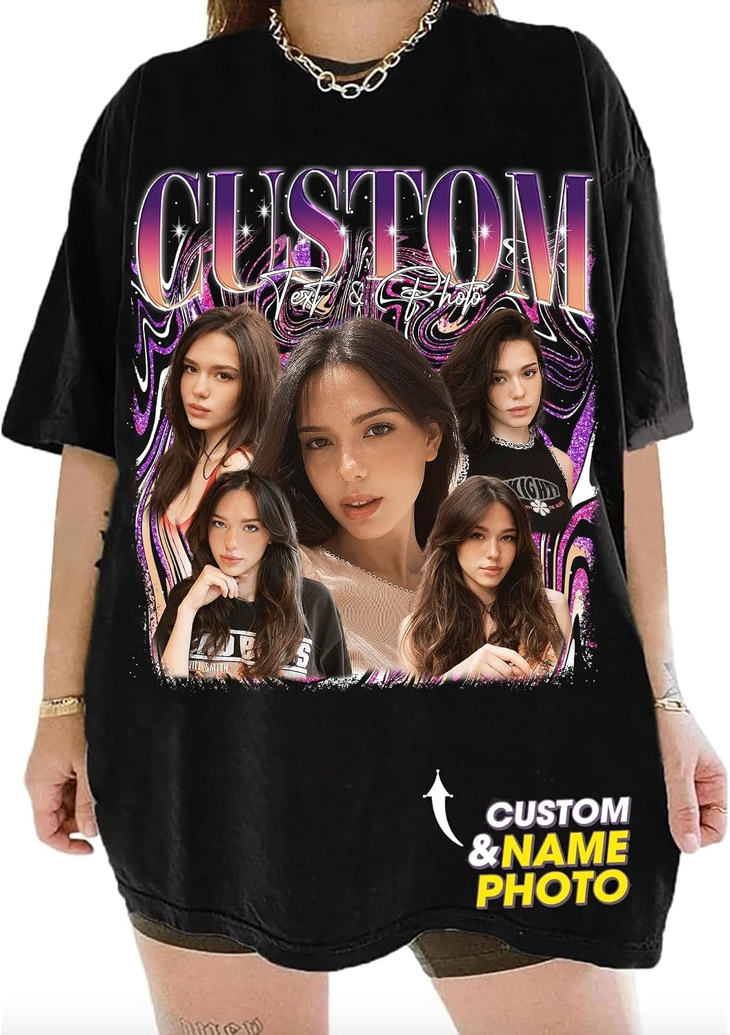 NAZENTI Custom Valentine Shirt Gifts for Boyfriend, Customized Bootleg Rap Tee - #002 Bootleg