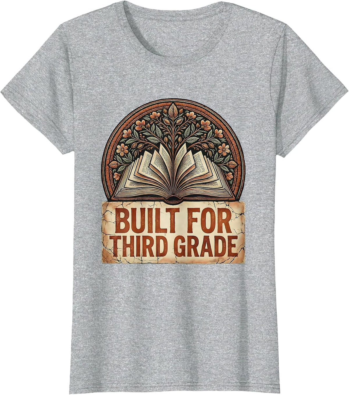 Built for Third Grade Teacher Design T-Shirt - Heather Grey