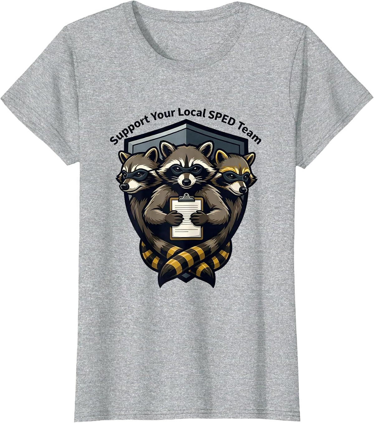 Women's Support Your Local SPED Team Funny Teacher Back To School T-Shirt - Heather Grey