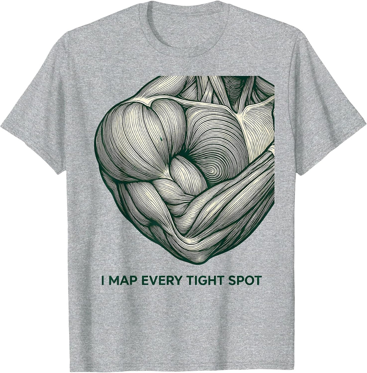 Men's I Map Every Tight Spot Funny Massage Therapist LMT Massage T-Shirt - Heather Grey
