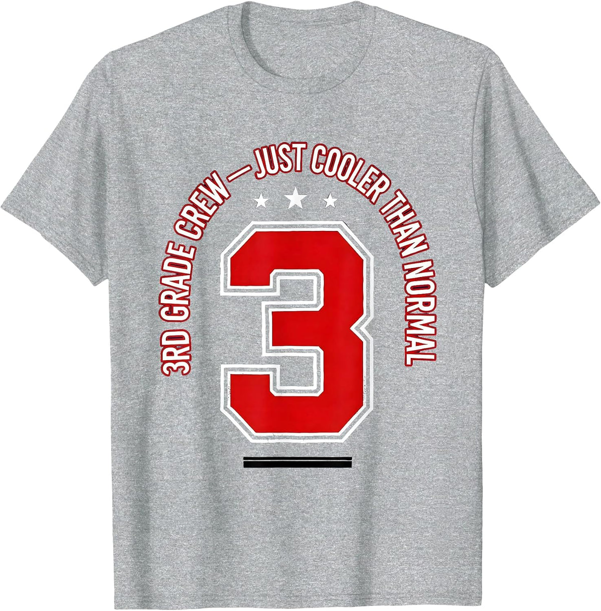 Men's 3rd Grade Crew Just Cooler Than Normal Teacher T-Shirt - Heather Grey