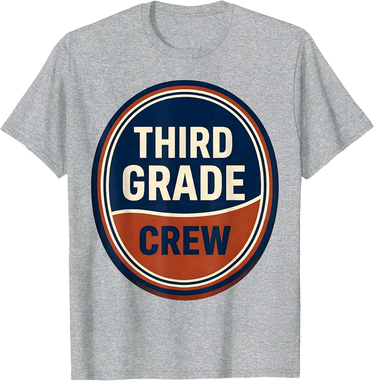 Men's Third Grade Crew Preppy Teacher Back To School Girls T-Shirt - Heather Grey