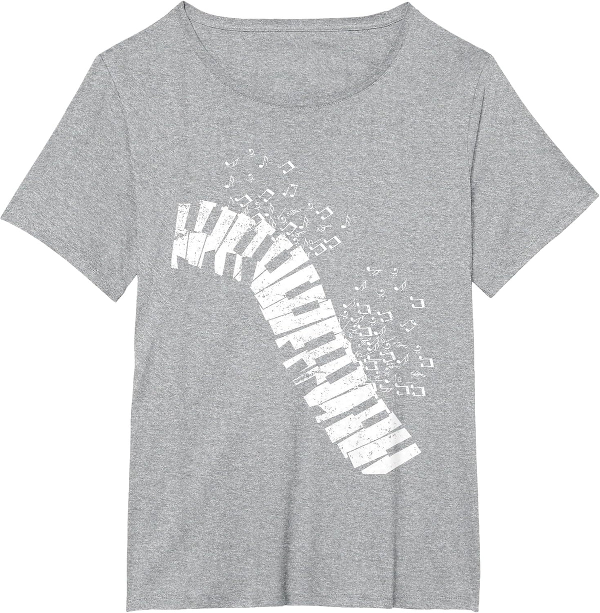 Music Sheet Music Piano T-Shirt - Heather Grey