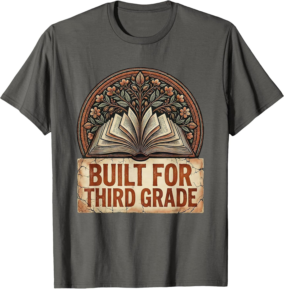 Built for Third Grade Teacher Design T-Shirt - Asphalt Grey