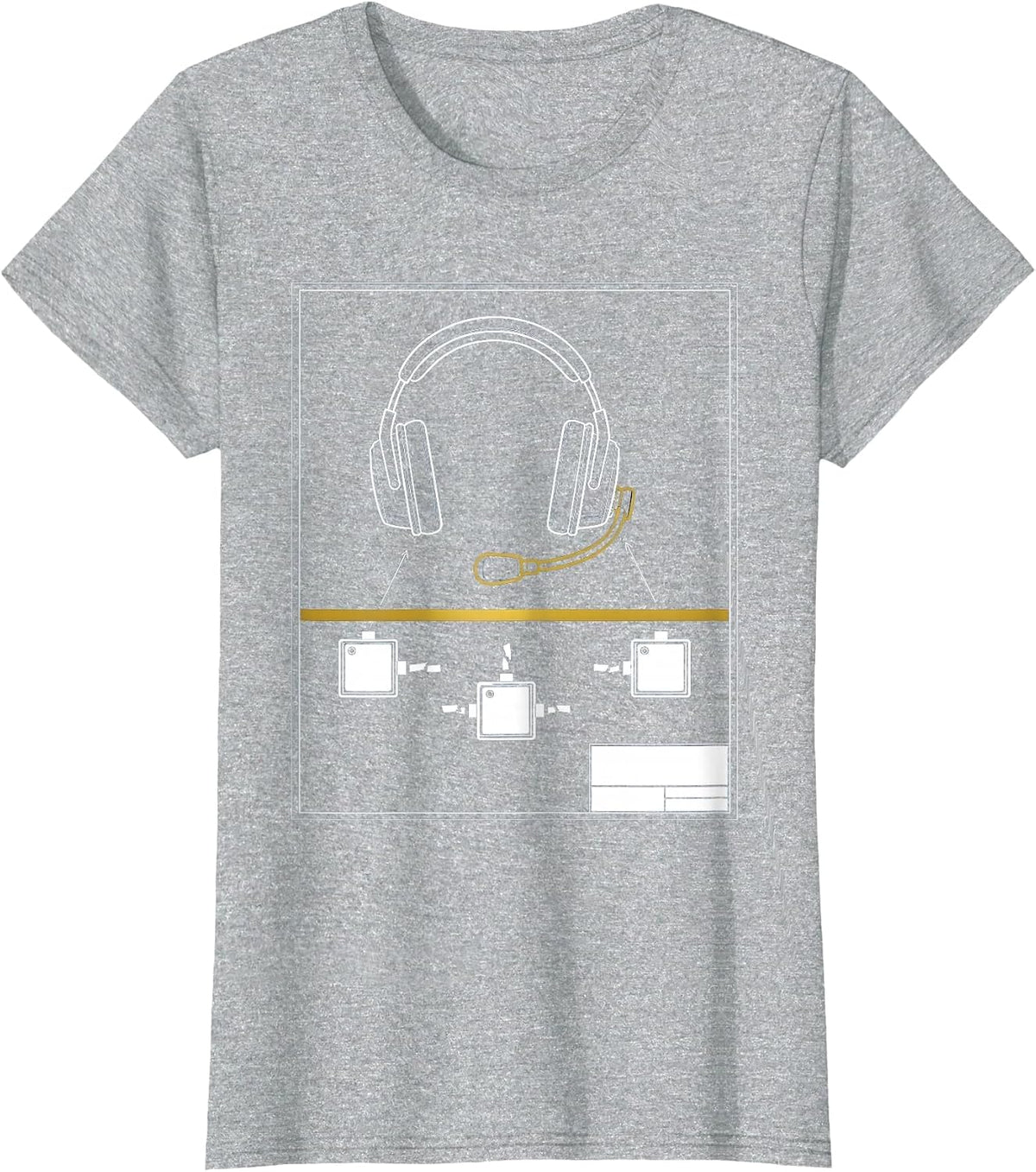Drafting Panel Thin Line Tribute 911 Dispatcher T-Shirt - Heather Grey