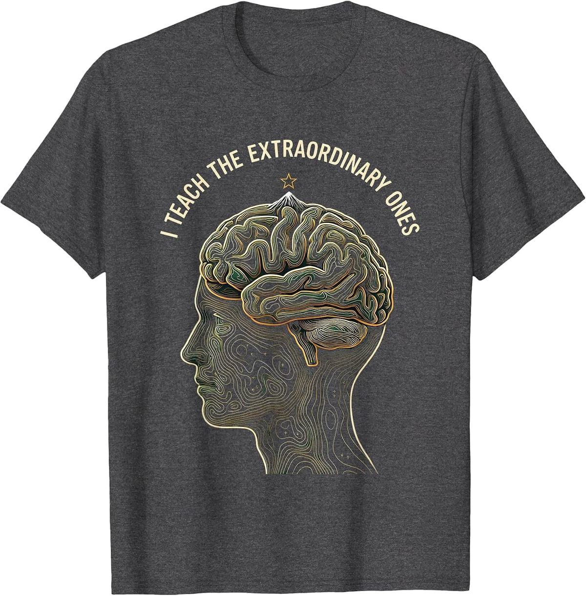 I Teach The Extraordinary Ones Sped Teacher T-Shirt - Dark Heather Grey