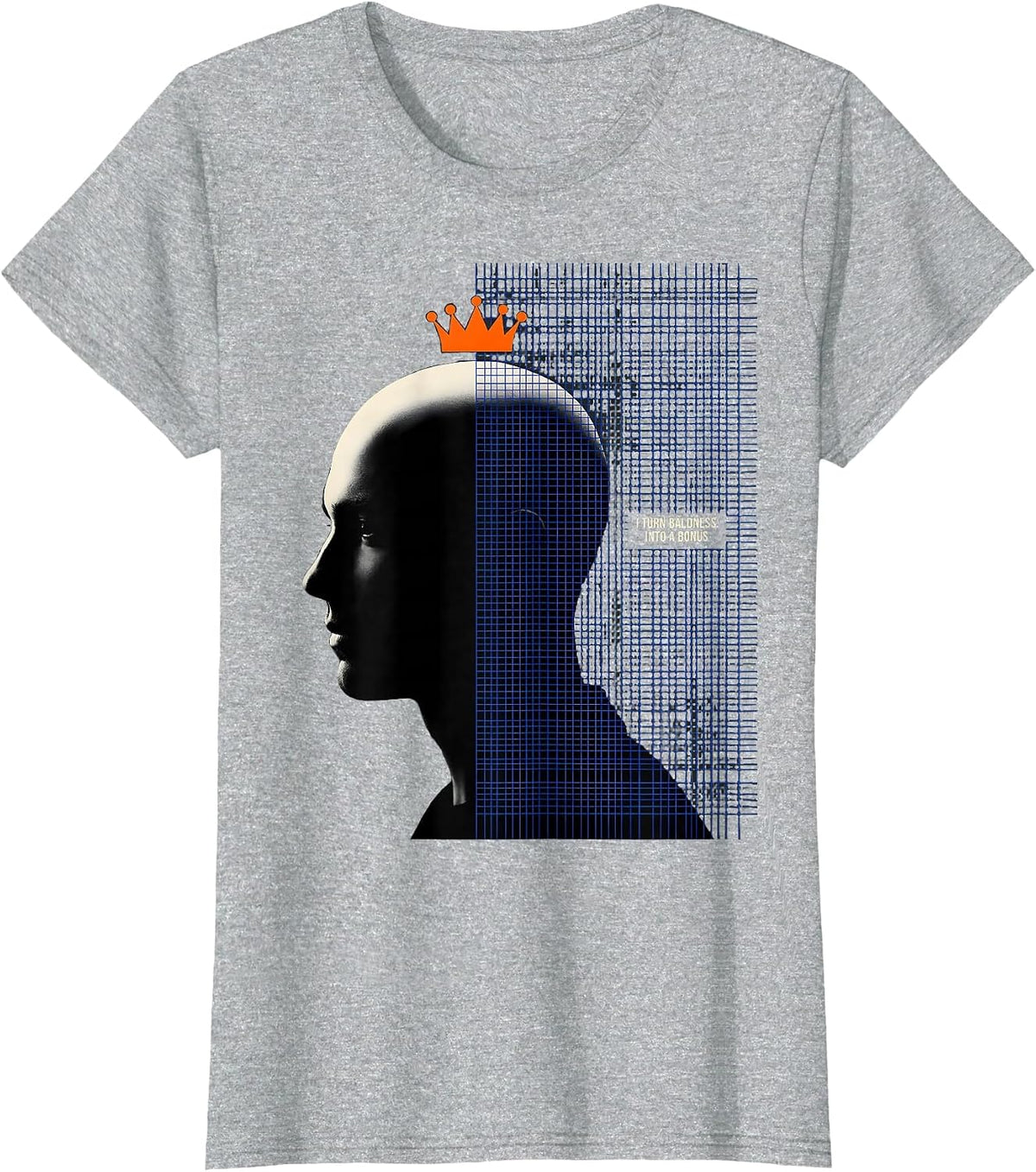 I Turn Baldness Into A Bonus Funny Bald Men Dad Gift T-Shirt - Heather Grey