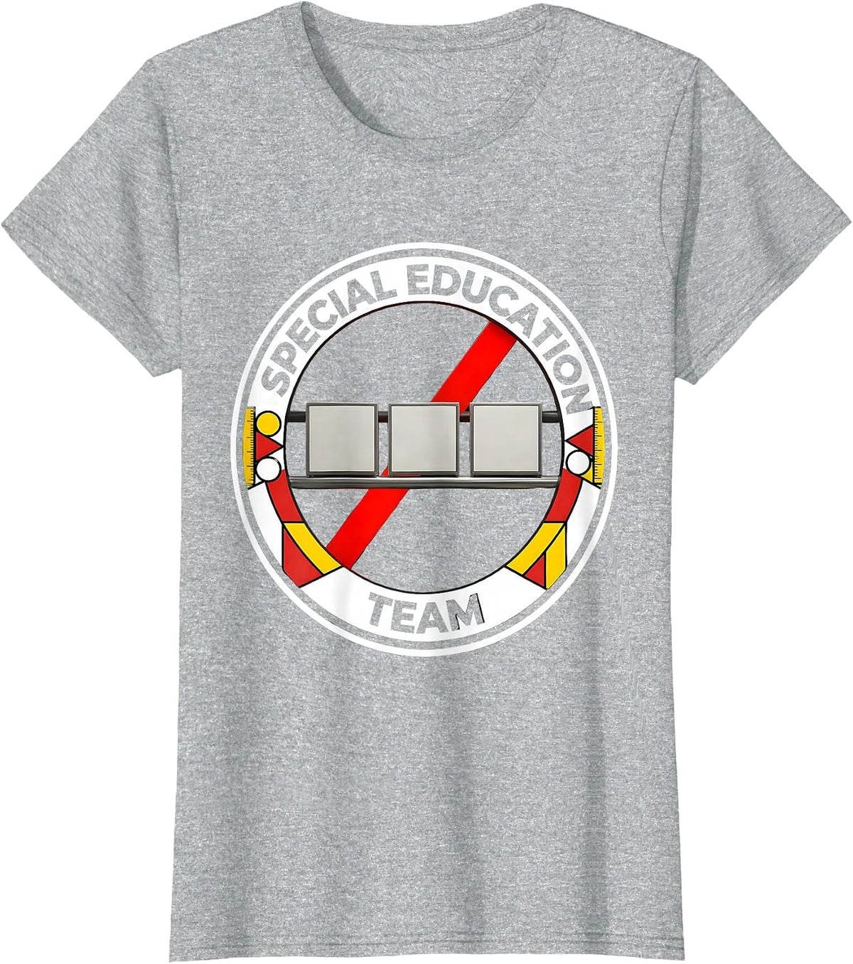 Special Education Team Bauhaus Modernist Teacher Squad Pride T-Shirt - Heather Grey