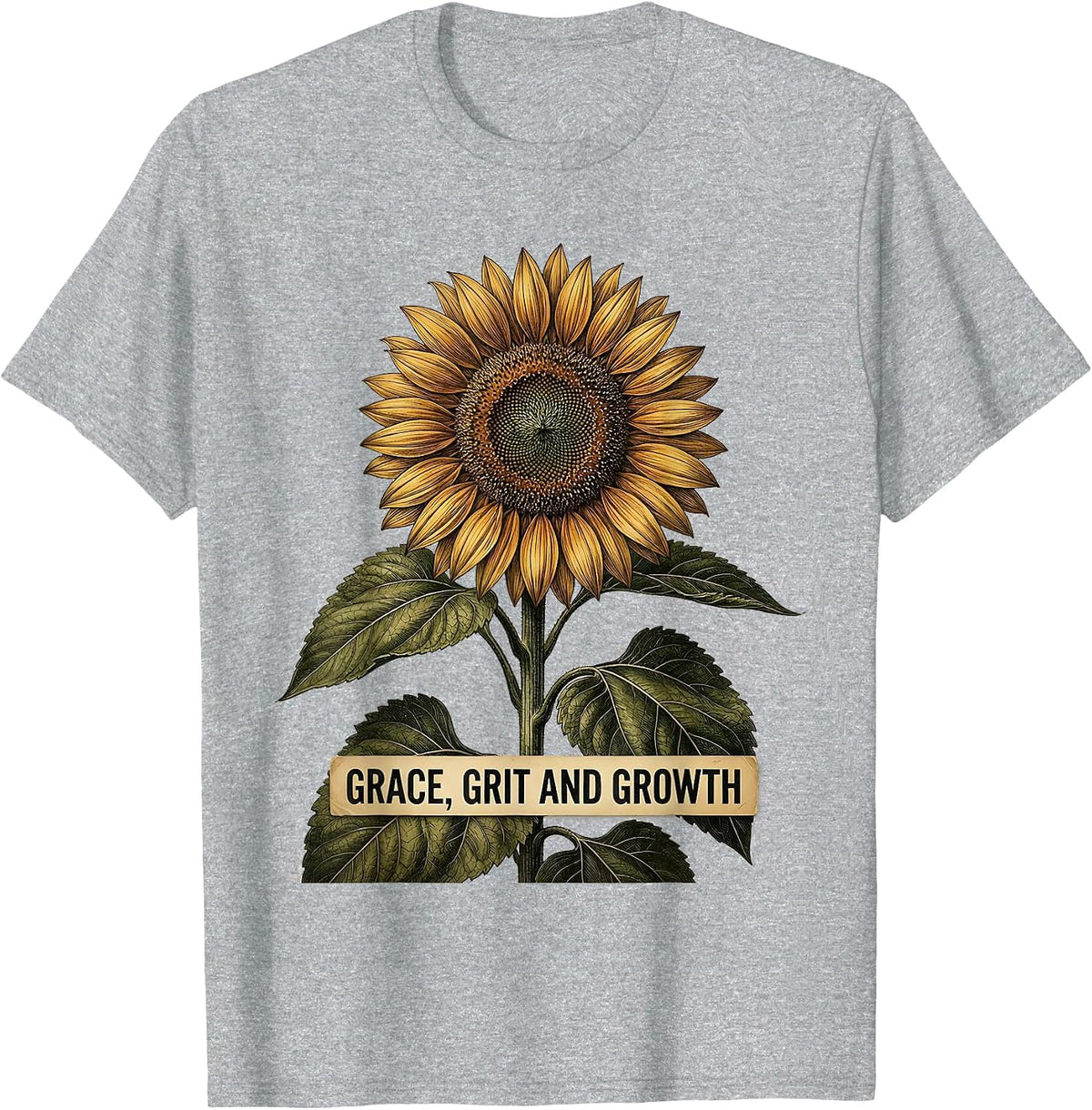 Men's Grace Grit and Growth Special Education Teacher T-Shirt - Heather Grey