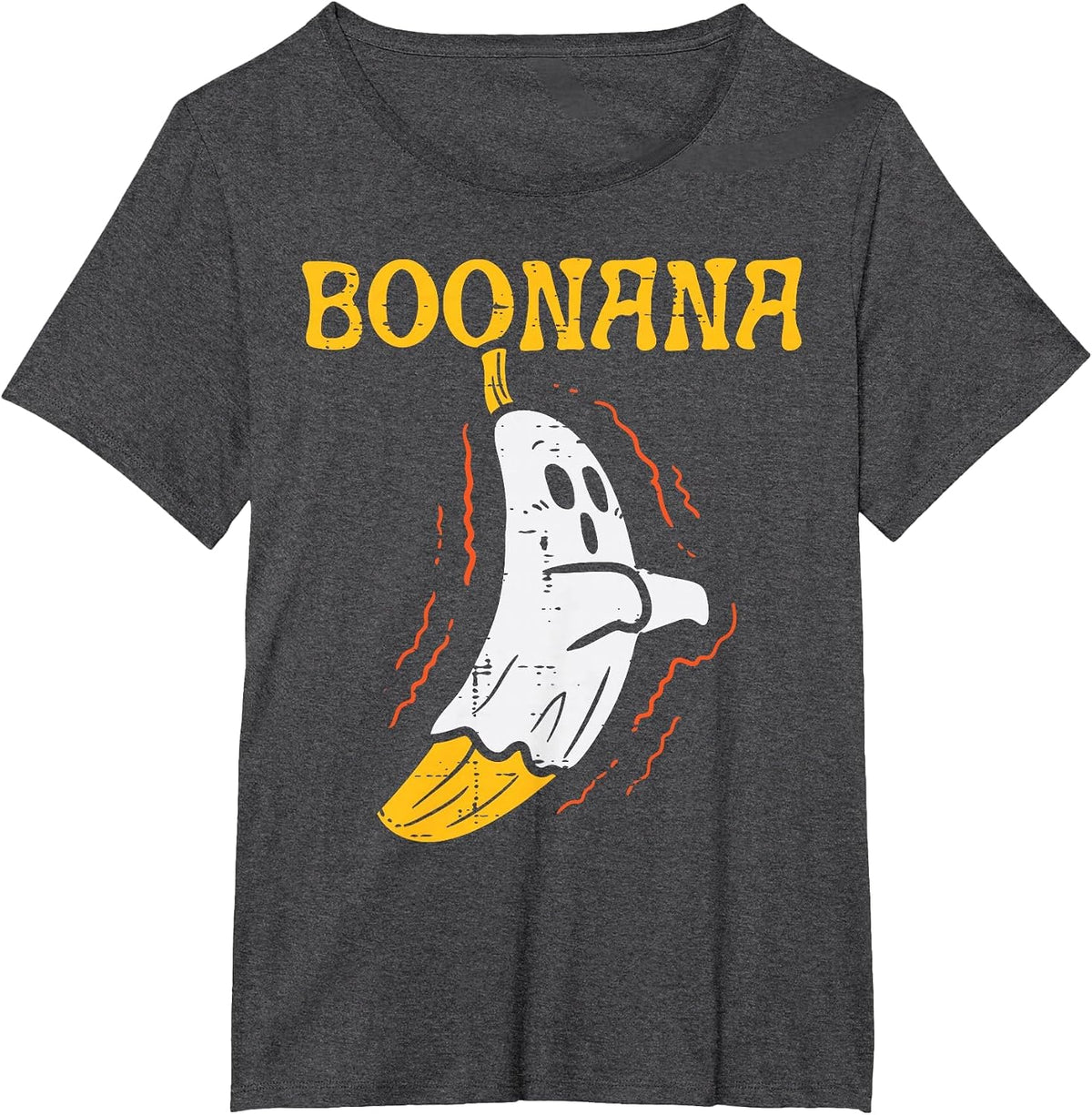Boonana Cute Ghost Banana Halloween Costume Men Women Kids T-Shirt - Dark Heather Grey