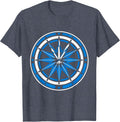 Y2K Millennium Countdown Clock Midnight Graphic T-Shirt - Heather Blue