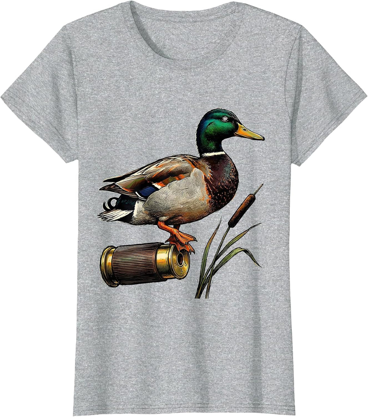 Women's Mallard Duck Hunting Humor Gift for Dads T-Shirt - Heather Grey