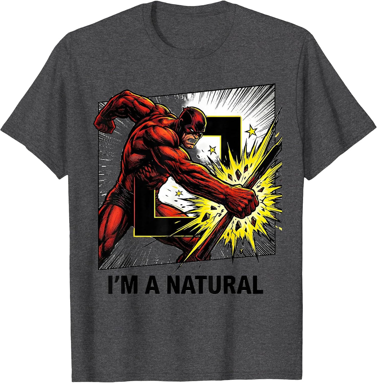 I'm A Natural Comic Book Music Lover Musician Teacher Gift T-Shirt - Dark Heather Grey