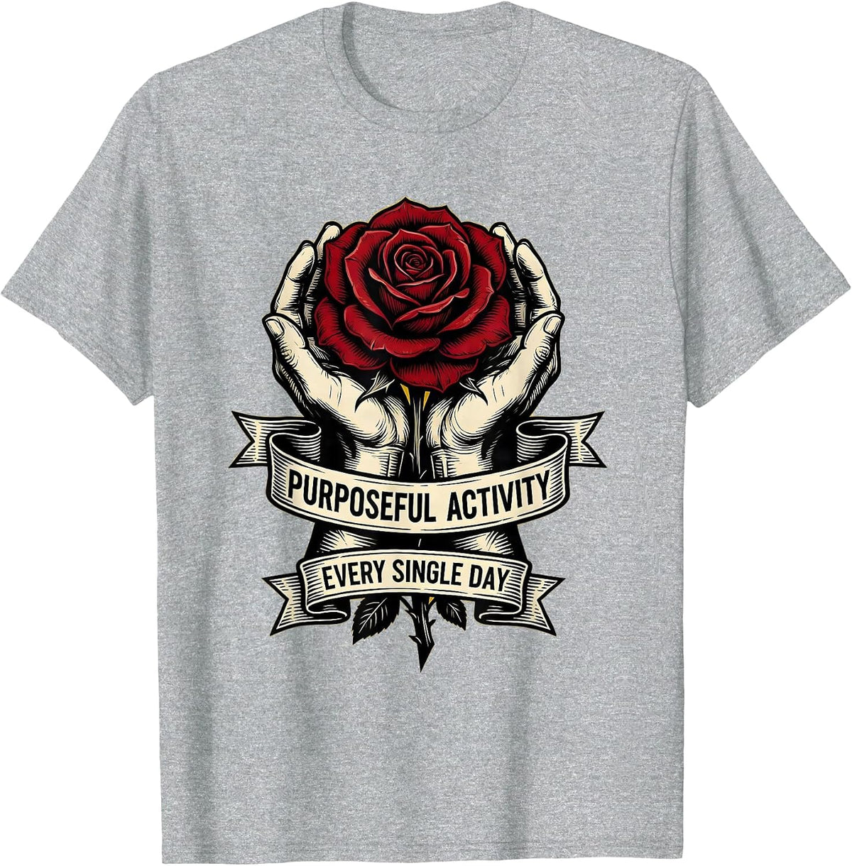 Men's Purposeful Activity Every Single Day OT Design T-Shirt - Heather Grey