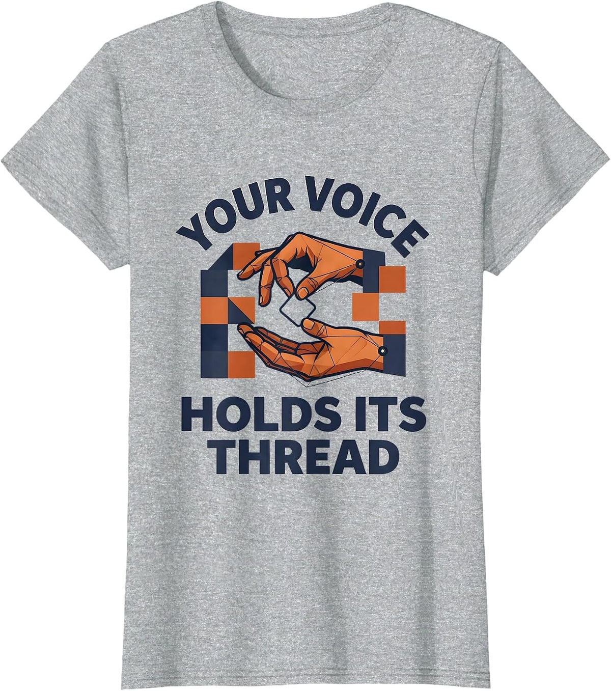 Your Voice Holds Its Thread Cute Speech Language Pathologist T-Shirt - Heather Grey